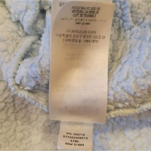 Patagonia Worn Wear Light Mint Blue Pullover Zip Fleece S - Picture 10 of 10